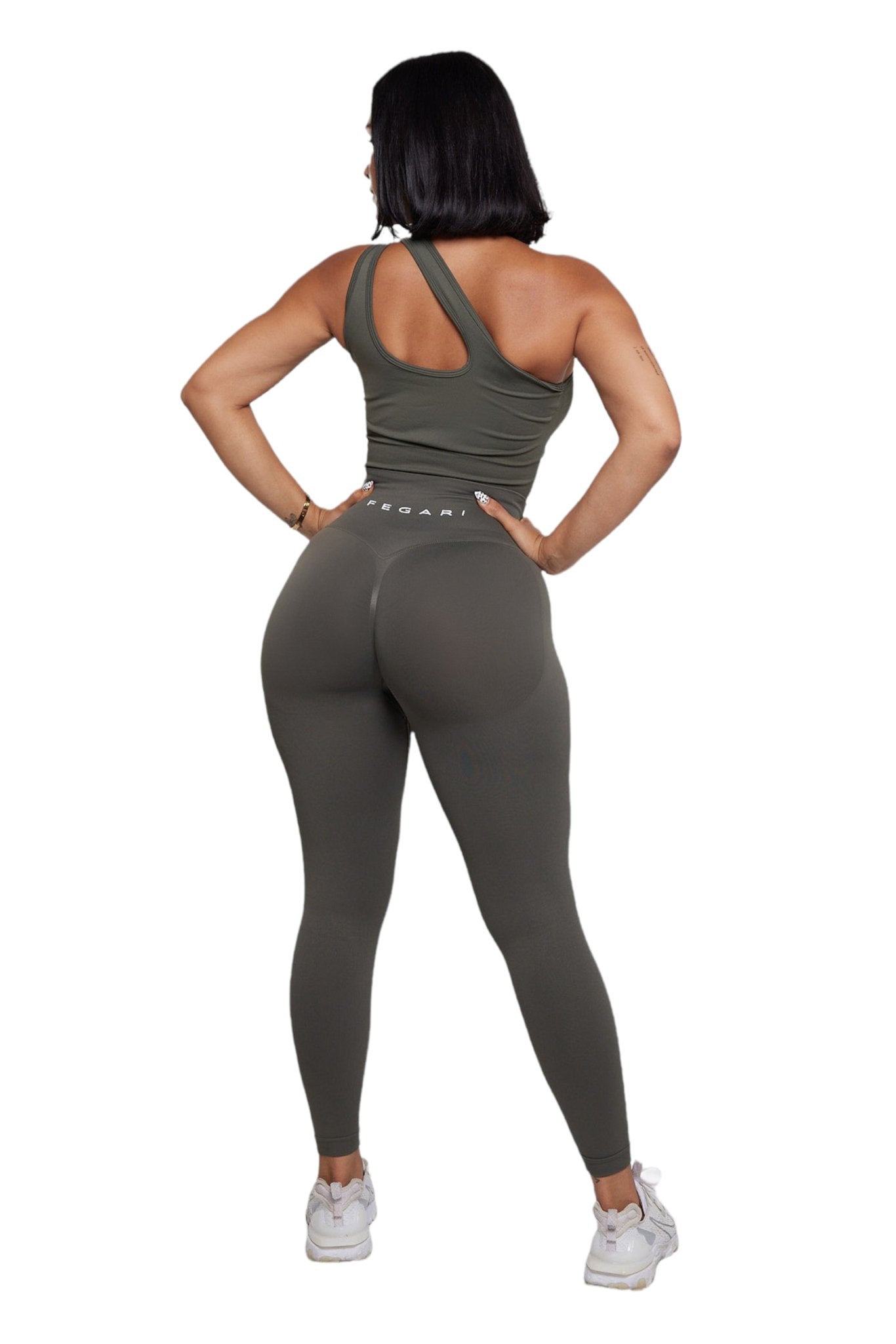 Seamless Sculpt Leggings - Olive - Fegari