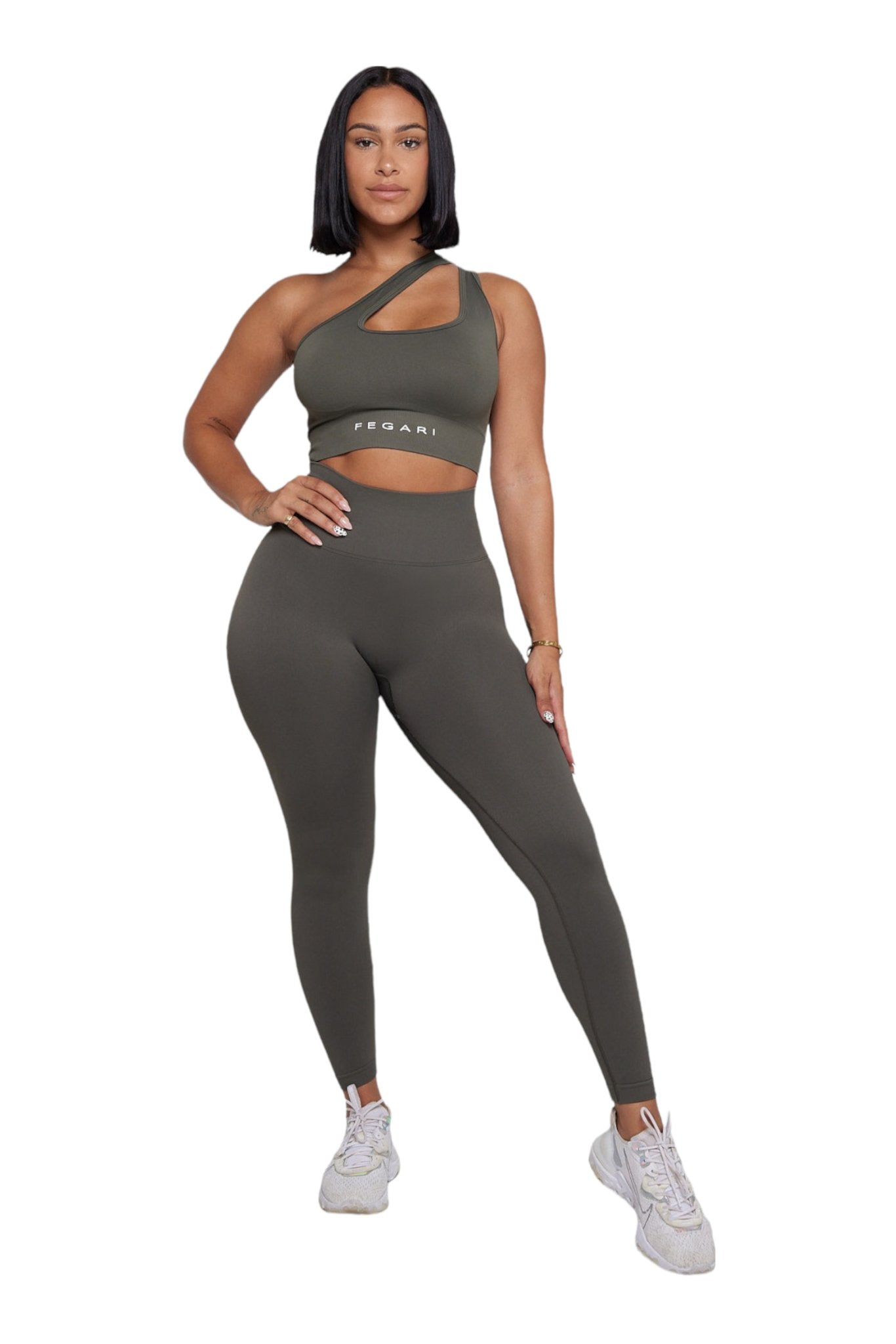 Seamless Sculpt Leggings - Olive - Fegari