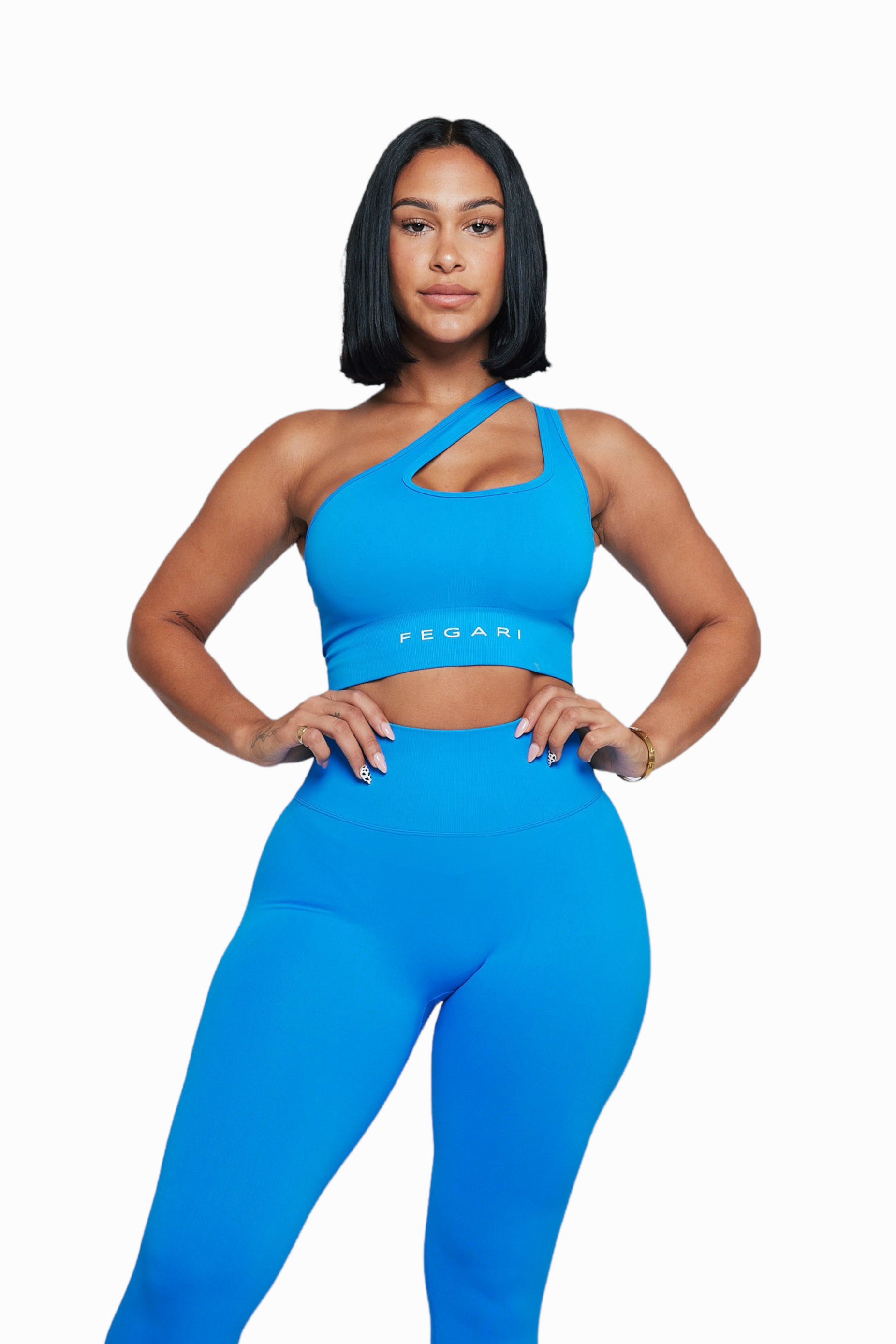 Seamless Sculpt One Shoulder Bra - Aquarius